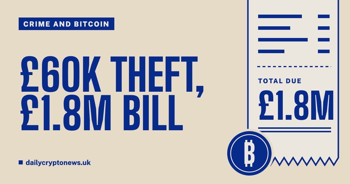 Illustrated cover: £60k theft, £1.8m bill